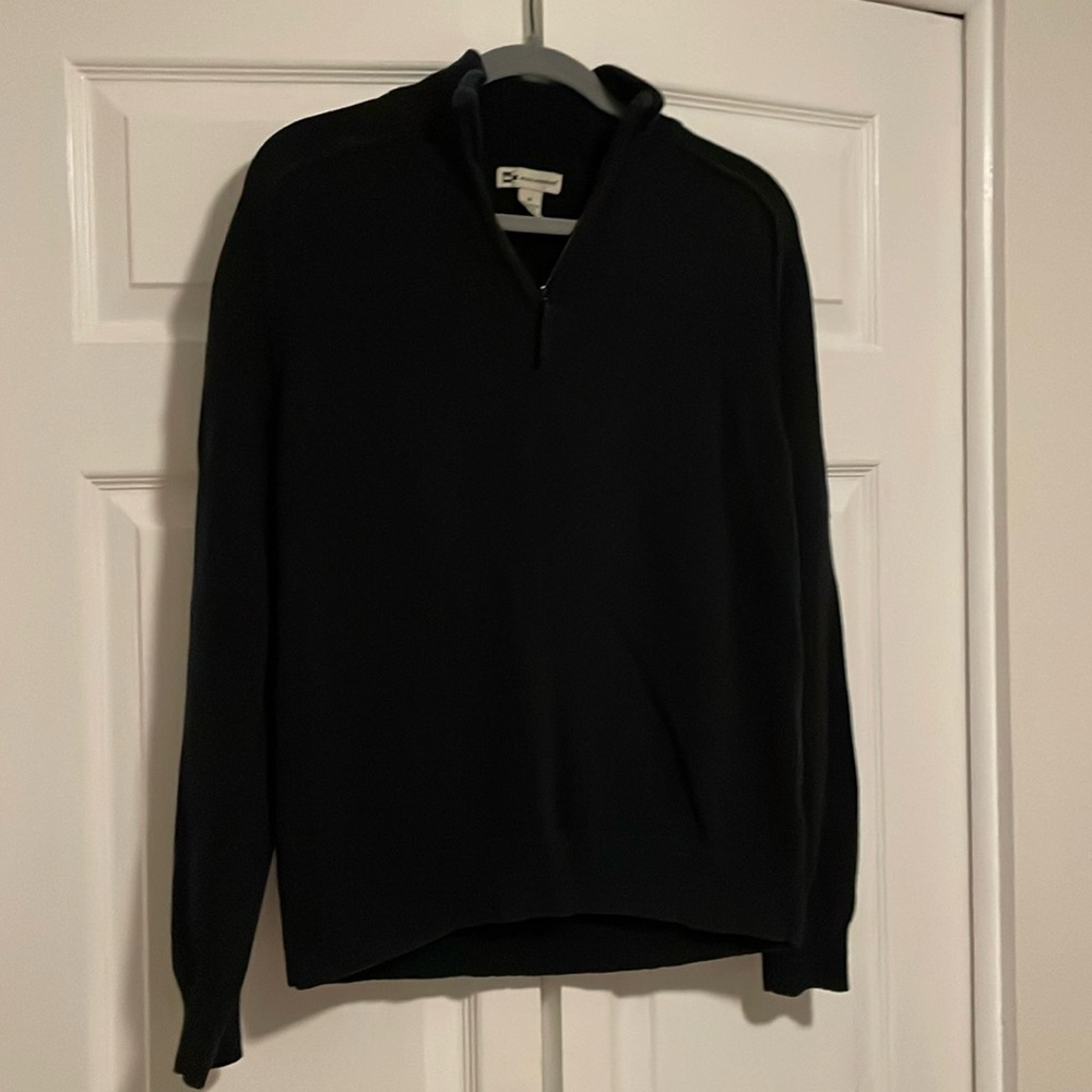 Wilke Rodriguez men’s gray three-quarter zip sweater. Size large.